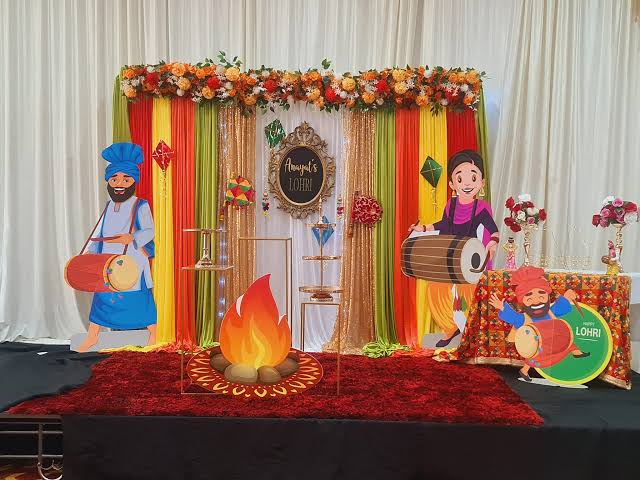  Lohri backdrop  decoration ideas  in gurgaon